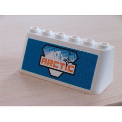 Windscreen 2 x 6 x 2 with Arctic Logo on Blue Background Pattern (Sticker) - Set 3409-1 Windscreen 2 x 6 x 2 with Arctic Logo on Blue Background Pattern (Sticker) - Set 3409-1