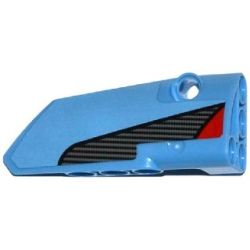 Technic, Panel Fairing # 4 Small Smooth Long, Side B with Red Triangle and Carbon Fiber Pattern (Sticker) - Set 42036 Technic, Panel Fairing # 4 Small Smooth Long, Side B with Red Triangle and Carbon Fiber Pattern (Sticker) - Set 42036