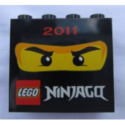 Brick 2 x 4 x 3 with Ninjago 2011 Pattern Brick 2 x 4 x 3 with Ninjago 2011 Pattern