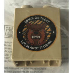 Duplo, Brick 1 x 2 x 2 with Brick or Treat 2018 LEGOLAND Florida Werewolf Pattern Duplo, Brick 1 x 2 x 2 with Brick or Treat 2018 LEGOLAND Florida Werewolf Pattern