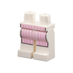Hips and Legs with Pink Apron with White Stripes Pattern Hips and Legs with Pink Apron with White Stripes Pattern