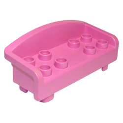 Duplo, Furniture Couch / Sofa with Rounded Back and 8 Studs Duplo, Furniture Couch / Sofa with Rounded Back and 8 Studs