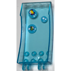 Windscreen 8 x 4 x 2 Curved with Locking Dual 2 Fingers with 2 Fish and Bubbles on Medium Azure Background Pattern (Stickers) - Set 41317 Windscreen 8 x 4 x 2 Curved with Locking Dual 2 Fingers with 2 Fish and Bubbles on Medium Azure Background Pattern (Stickers) - Set 41317