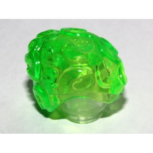 Деталь LEGO 95200 Minifigure, Headgear Brain, Alien - Trans-Bright Green