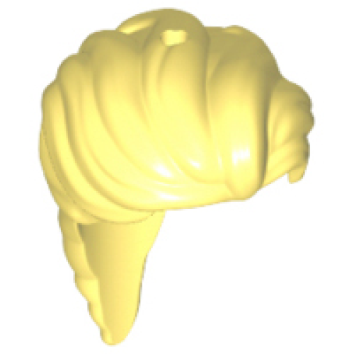 Деталь LEGO 18844 Mini Doll, Hair Friends Long with Ponytail French Braided with 2 Holes - Bright Light Yellow