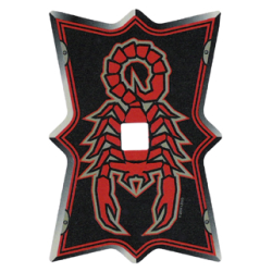 Plastic Shield (Undetermined Type) for Large Figures with Knights Kingdom Vladek Scorpion Pattern