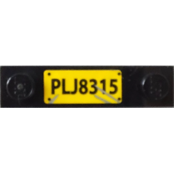 Plate, Modified 1 x 4 with 2 Studs without Groove with 'PLJ8315' and Silver Scratches Pattern (Sticker) - Set 75933 Plate, Modified 1 x 4 with 2 Studs without Groove with 'PLJ8315' and Silver Scratches Pattern (Sticker) - Set 75933