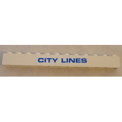 Brick 1 x 12 with Blue 'CITY LINES' Pattern (Sticker) - Set 7994 Brick 1 x 12 with Blue 'CITY LINES' Pattern (Sticker) - Set 7994