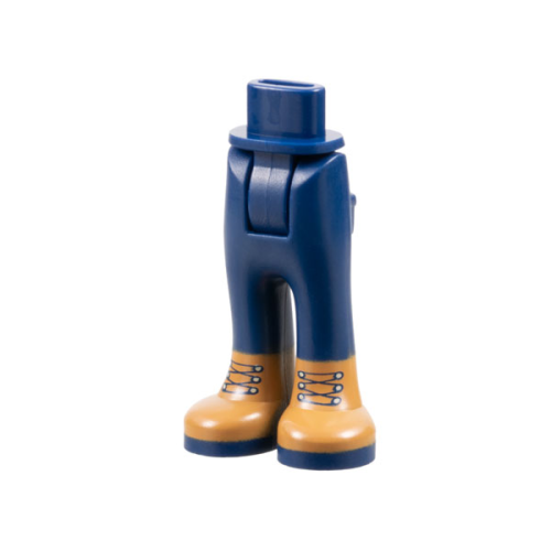 Деталь LEGO 92253c00pb27 Mini Doll Hips and Trousers with Back Pockets with Medium Nougat Boots with Dark Blue Laces and Soles Pattern - Thick Hinge