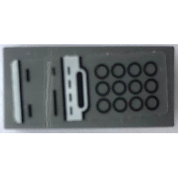 Slope, Curved 2 x 1 x 2/3 with Telephone with 12 Black Circles Keypad and Blank Screen Pattern (Sticker) - Set 21336 Slope, Curved 2 x 1 x 2/3 with Telephone with 12 Black Circles Keypad and Blank Screen Pattern (Sticker) - Set 21336