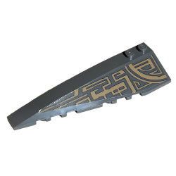 Wedge 10 x 3 Left with Dark Tan Quarter Circle Tribal Pattern (Sticker) - Set 75186 Wedge 10 x 3 Left with Dark Tan Quarter Circle Tribal Pattern (Sticker) - Set 75186