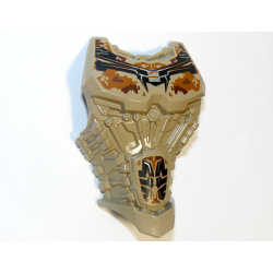 Large Figure Torso with Bionicle Brown and Black Pattern