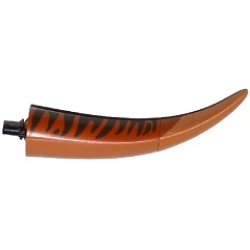 Dinosaur Tail Tyrannosaurus rex / Brachiosaurus with Black Rotation Joint Pin and Dark Orange Top with Dark Brown Stripes Pattern Dinosaur Tail Tyrannosaurus rex / Brachiosaurus with Black Rotation Joint Pin and Dark Orange Top with Dark Brown Stripes Pattern