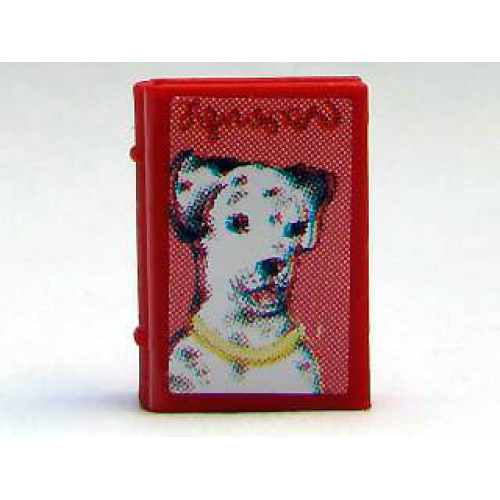 Деталь LEGO 33009pb033 Minifigure, Utensil Book 2 x 3 with Dog Dalmatian Pattern (Stickers) - Set 3205