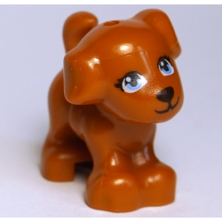 Dog, Friends Style, Puppy, Standing with Bright Light Blue Eyes with Eyelashes, Black Nose and Mouth Pattern (Coco) Dog, Friends Style, Puppy, Standing with Bright Light Blue Eyes with Eyelashes, Black Nose and Mouth Pattern (Coco)