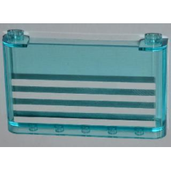 Windscreen 1 x 6 x 3 with 4 White Stripes Pattern (Sticker) - Set 4431