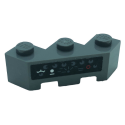 Brick, Modified Facet 3 x 3 with Black Control Panel with Buttons and Dials Pattern (Sticker) - Set 76139
