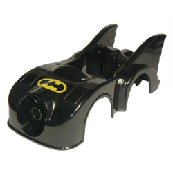 Duplo Car Body Batmobile with Batman Logo Pattern