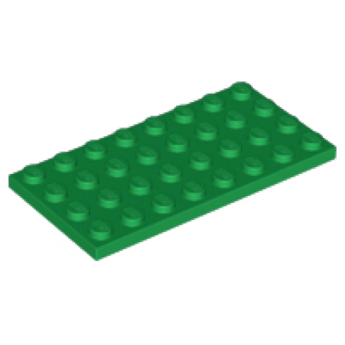 Деталь LEGO 3035 Plate 4 x 8 - Green