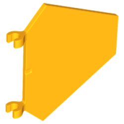 Flag 5 x 6 Hexagonal - Bright Light Orange