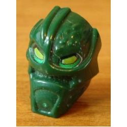 Minifigure, Head, Modified Bionicle Inika Toa Kongu with Lime Eyes Pattern Minifigure, Head, Modified Bionicle Inika Toa Kongu with Lime Eyes Pattern