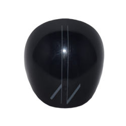 Large Figure Armor, Round, Smooth with 2 Thick Silver Diagonal Lines and 2 Thin Lines Pattern