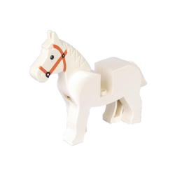 Horse with Black Eyes, White Pupils and Dark Orange Bridle Pattern