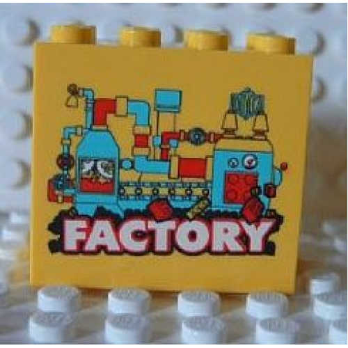 Деталь LEGO 30144pb078 Brick 2 x 4 x 3 with Factory Pattern
