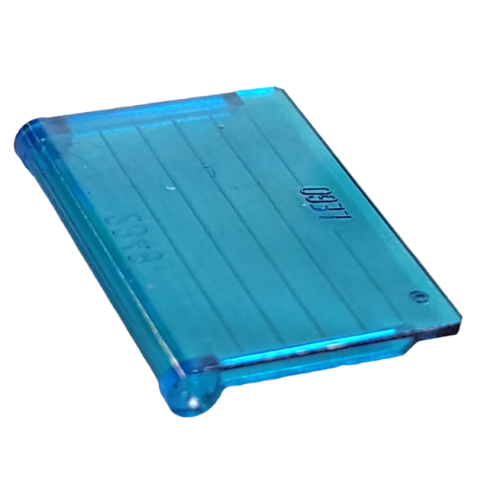 Деталь LEGO 2348b Glass for Hinge Car Roof 4 x 4 Sunroof with Ridges - Trans-Dark Blue