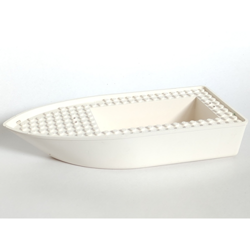 Деталь LEGO 2372c01 Boat, Hull Unitary 25 x 10 x 4 1/3 Floating with White Deck