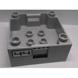 Duplo Container Box 4 x 4 with Studs on Corners with Black '44' Pattern on Both Sides (Stickers) - Set 7840 Duplo Container Box 4 x 4 with Studs on Corners with Black '44' Pattern on Both Sides (Stickers) - Set 7840