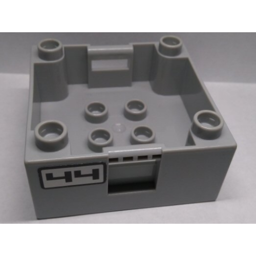 Деталь LEGO 47423pb12 Duplo Container Box 4 x 4 with Studs on Corners with Black '44' Pattern on Both Sides (Stickers) - Set 7840