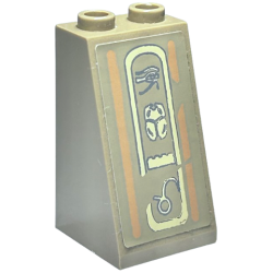 Slope 75 2 x 2 x 3 - Hollow Studs with Hieroglyphs, Eye of Horus on Top Pattern (Sticker) - Set 7327