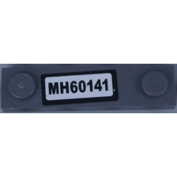 Plate, Modified 1 x 4 with 2 Studs without Groove with 'MH60141' Pattern (Sticker) - Set 60141 Plate, Modified 1 x 4 with 2 Studs without Groove with 'MH60141' Pattern (Sticker) - Set 60141