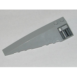 Wedge 10 x 3 Left with Silver Machinery Pattern (Sticker) - Set 8036