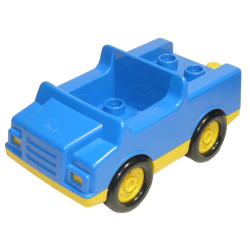 Duplo Car with 2 x 2 Studs and Yellow Base Duplo Car with 2 x 2 Studs and Yellow Base