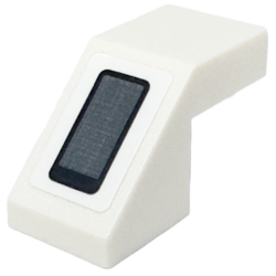 Slope 45 2 x 1 with Cutout without Stud with Dark Bluish Gray Rectangle with Black End and Outline Pattern (Sticker) - Set 75350 Slope 45 2 x 1 with Cutout without Stud with Dark Bluish Gray Rectangle with Black End and Outline Pattern (Sticker) - Set 75350