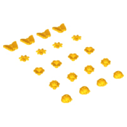 Friends Accessories, Flowers and Insects, 20 in Bag (Multipack) - Bright Light Orange