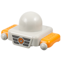 Primo Plate 1 x 1 with Orange Mudguards with Wrench Pattern