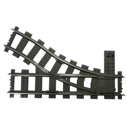 Train, Track 9V Switch Point Right - Dark Gray Train, Track 9V Switch Point Right - Dark Gray