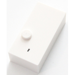 Brick, Braille 2 x 4 with 1 Stud with Black Apostrophe (') Pattern (dots-3 ⠄) Brick, Braille 2 x 4 with 1 Stud with Black Apostrophe (') Pattern (dots-3 ⠄)