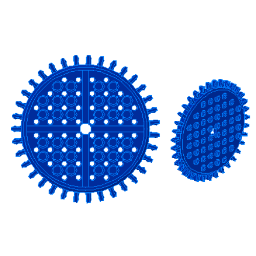 Деталь LEGO 743 Technic, Gear Samsonite 35 Tooth - Blue