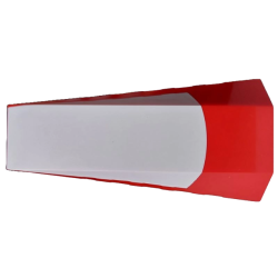 Wedge 8 x 4 Triple Curved No Studs with White Panel Pattern Wedge 8 x 4 Triple Curved No Studs with White Panel Pattern