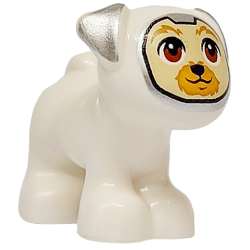 Dog, Friends Style, Pug, Standing with Medium Nougat and Tan Muzzle, Reddish Brown Eyes and Silver Ears Pattern (Apollo) Dog, Friends Style, Pug, Standing with Medium Nougat and Tan Muzzle, Reddish Brown Eyes and Silver Ears Pattern (Apollo)