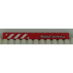 Technic, Liftarm Thick 1 x 11 with Danger Stripes and 'Road Service' Model Left Pattern (Sticker) - Set 8109