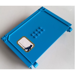 Container, Book Cover Half, 16 x 12 x 2 2/3 (Storybook Adventures) with Name Label with Dark Blue Mulan Silhouette on White Background Pattern (Sticker) - Set 43174 Container, Book Cover Half, 16 x 12 x 2 2/3 (Storybook Adventures) with Name Label with Dark Blue Mulan Silhouette on White Background Pattern (Sticker) - Set 43174