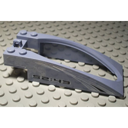 Windscreen 10 x 4 x 2 Curved with Bubble Cutout with 'S2:43' Pattern on Both Sides (Stickers) - Set 4743 Windscreen 10 x 4 x 2 Curved with Bubble Cutout with 'S2:43' Pattern on Both Sides (Stickers) - Set 4743