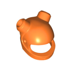 Minifigure, Headgear Helmet Motorcycle with 2 Angled Holes for Bars Minifigure, Headgear Helmet Motorcycle with 2 Angled Holes for Bars