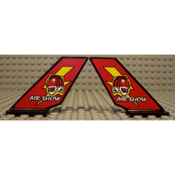 Tail Shuttle with Tiger and 'AIR SHOW' Pattern on Both Sides (Stickers) - Set 2774