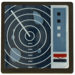 Road Sign 2 x 2 Square with Open O Clip with Dark Blue Radar Screen, 2 Black and 2 White Buttons Pattern (Sticker) - Set 60266 Road Sign 2 x 2 Square with Open O Clip with Dark Blue Radar Screen, 2 Black and 2 White Buttons Pattern (Sticker) - Set 60266